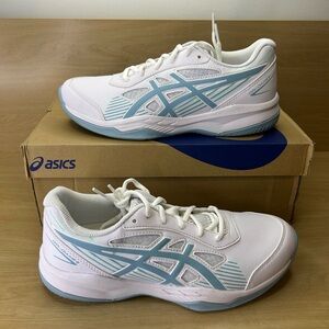 Asics Gel Game 8 Running Shoes Kids 6.5 Womens 4.5 White/Smoke Blue